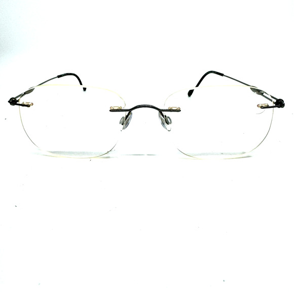 SILHOUETTE M7434 /65 V 6072 Eyeglasses Frames 48-21 Black Rimless H11856 - Picture 1 of 7
